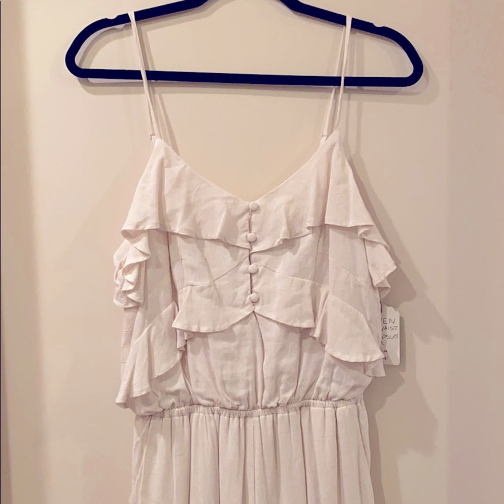 Linen cream romper